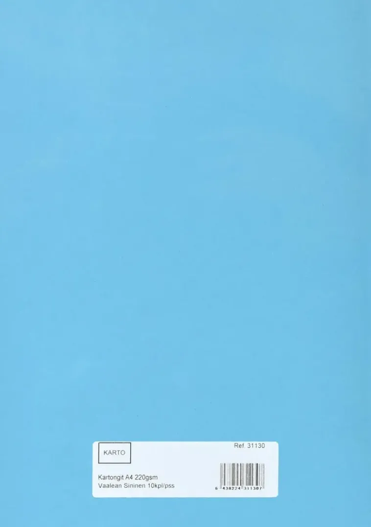 Karto Askartelutarvikkeet<Askartelunki A4 220 Gsm Vaalean Sininen 10 Ark/Pss