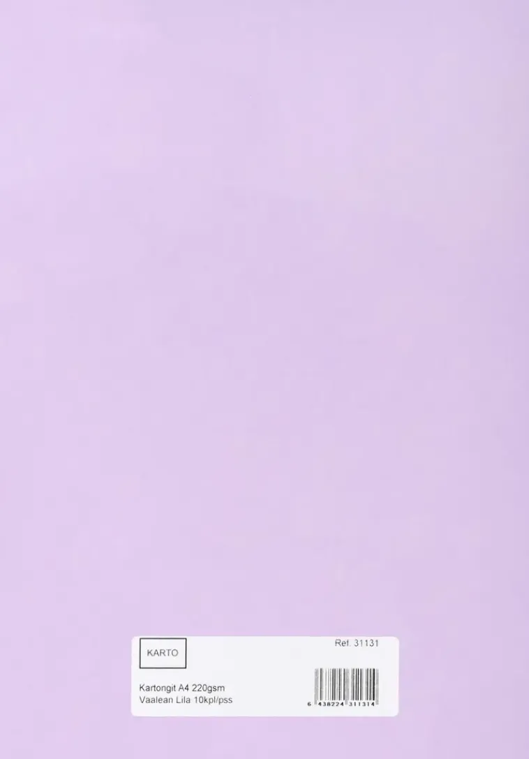 Karto Askartelutarvikkeet<Askartelunki A4 220 Gsm Vaalean Lila10 Ark/Pss
