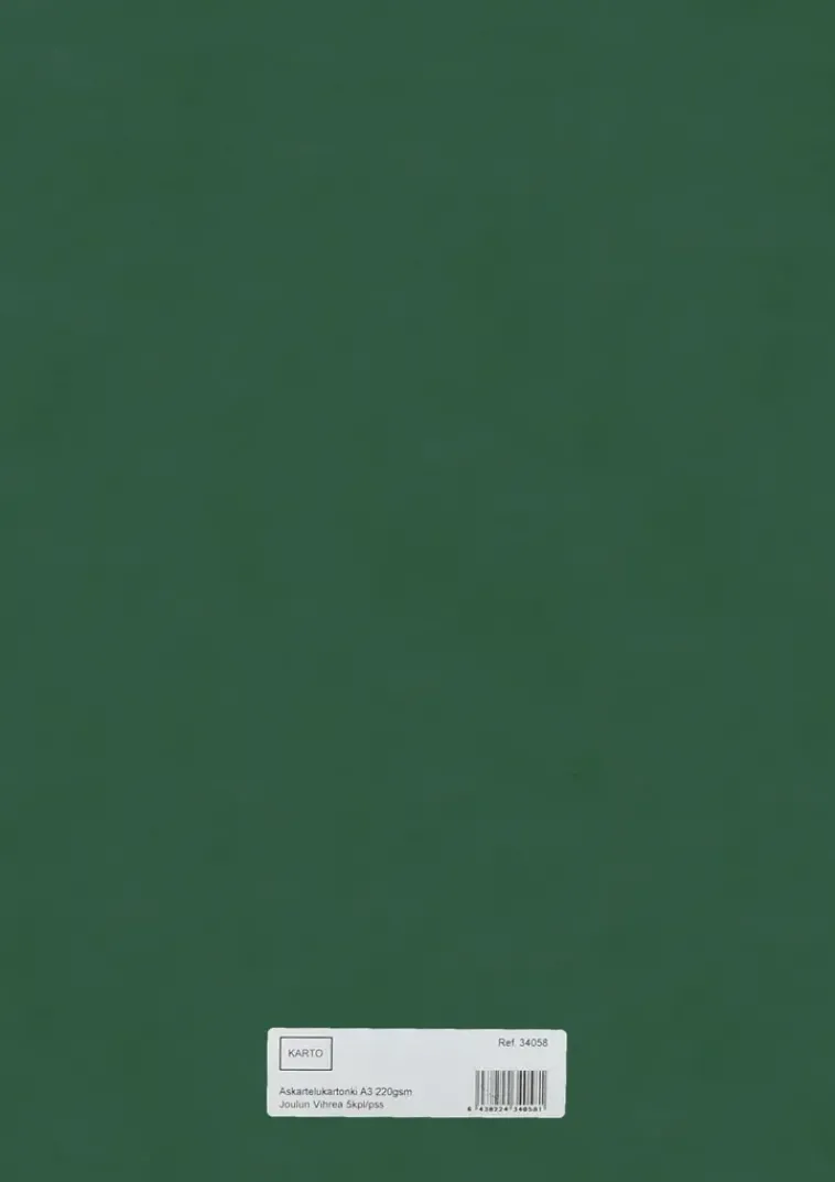 Karto Askartelutarvikkeet<Askartelunki A3 220 Gsm Joulun Vihrea 5 Ark/Pss