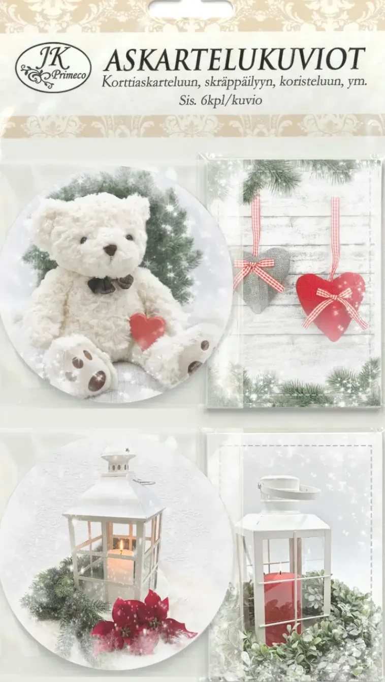 J.K. Primeco Askartelutarvikkeet>Askartelukuvio Joulukuvat Punainen