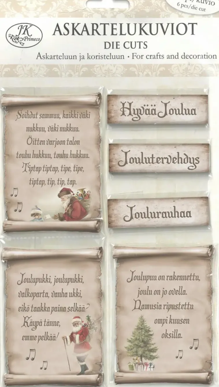 J.K. Primeco Askartelutarvikkeet>Askartelukuvio Joululaulut Nostalgia