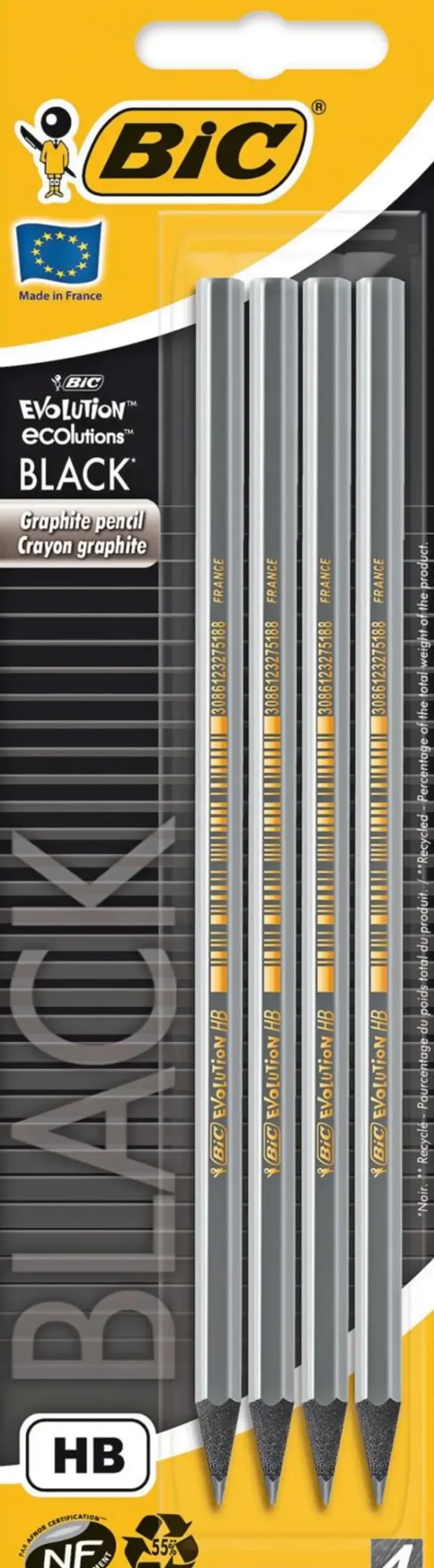 BiC Toimistotarvikkeet>Evolution Black Lyijykyna 4Kpl
