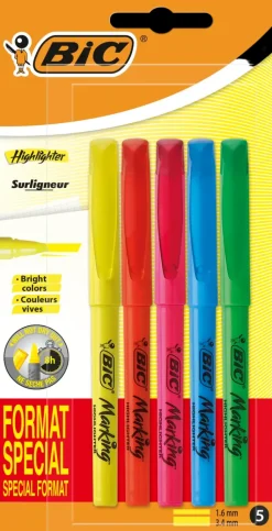 BiC Toimistotarvikkeet>Highlighter Varilajitelma 5Kpl