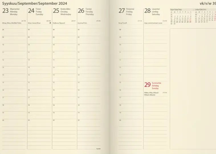 Burde Kalenterit>Kalenteri 2024 Business Forma Deluxe Ruskea