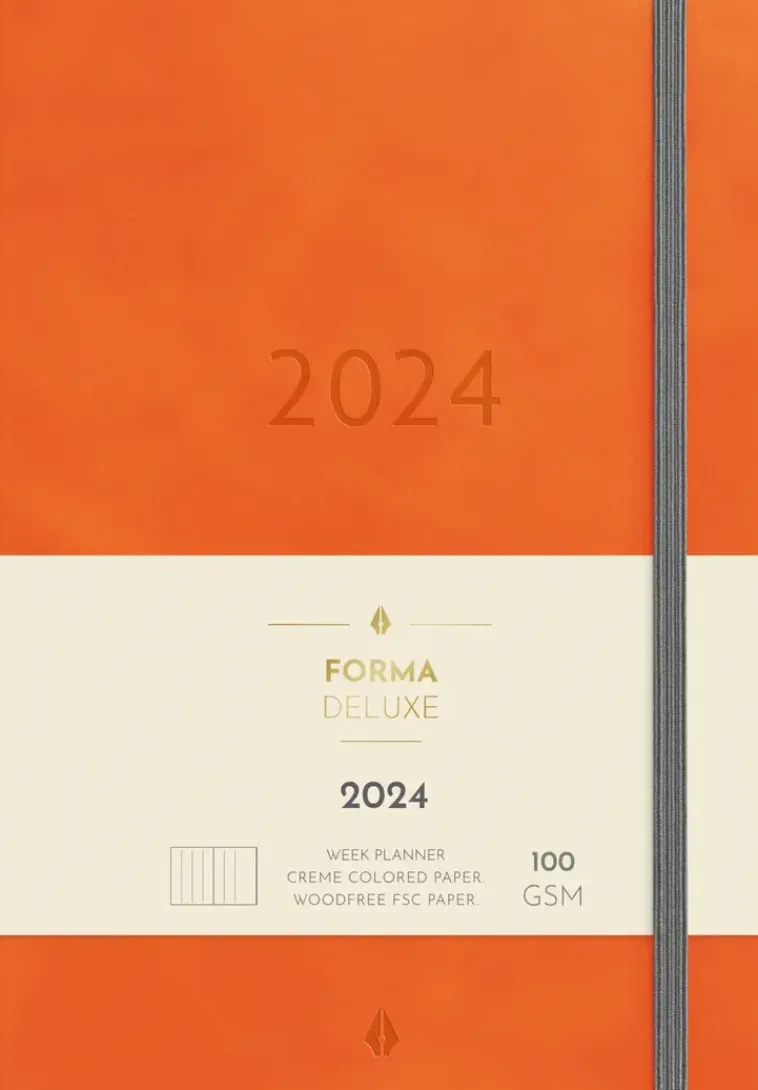 Burde Kalenterit>Kalenteri 2024 Business Forma Deluxe Oranssi