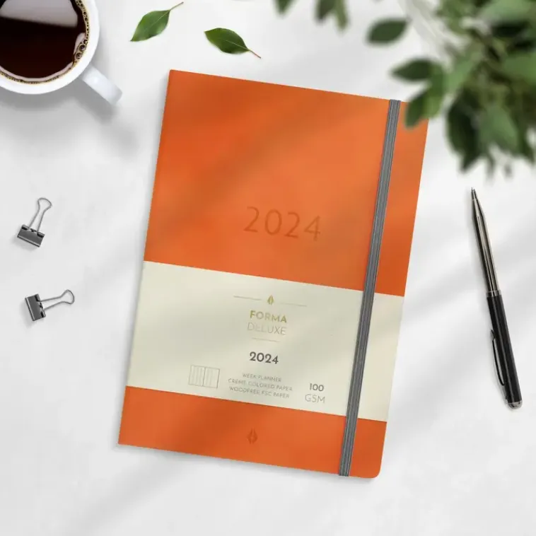 Burde Kalenterit>Kalenteri 2024 Business Forma Deluxe Oranssi