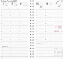 Burde Kalenterit>Kalenteri 2024 Interplano Sininen Keinonahka (Kaksikielinen)