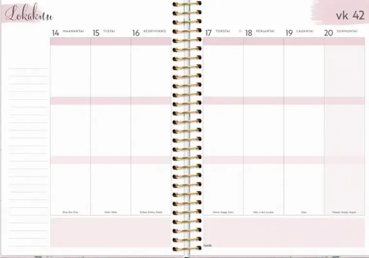 Burde Kalenterit>Kalenteri 2024 Life Organizer