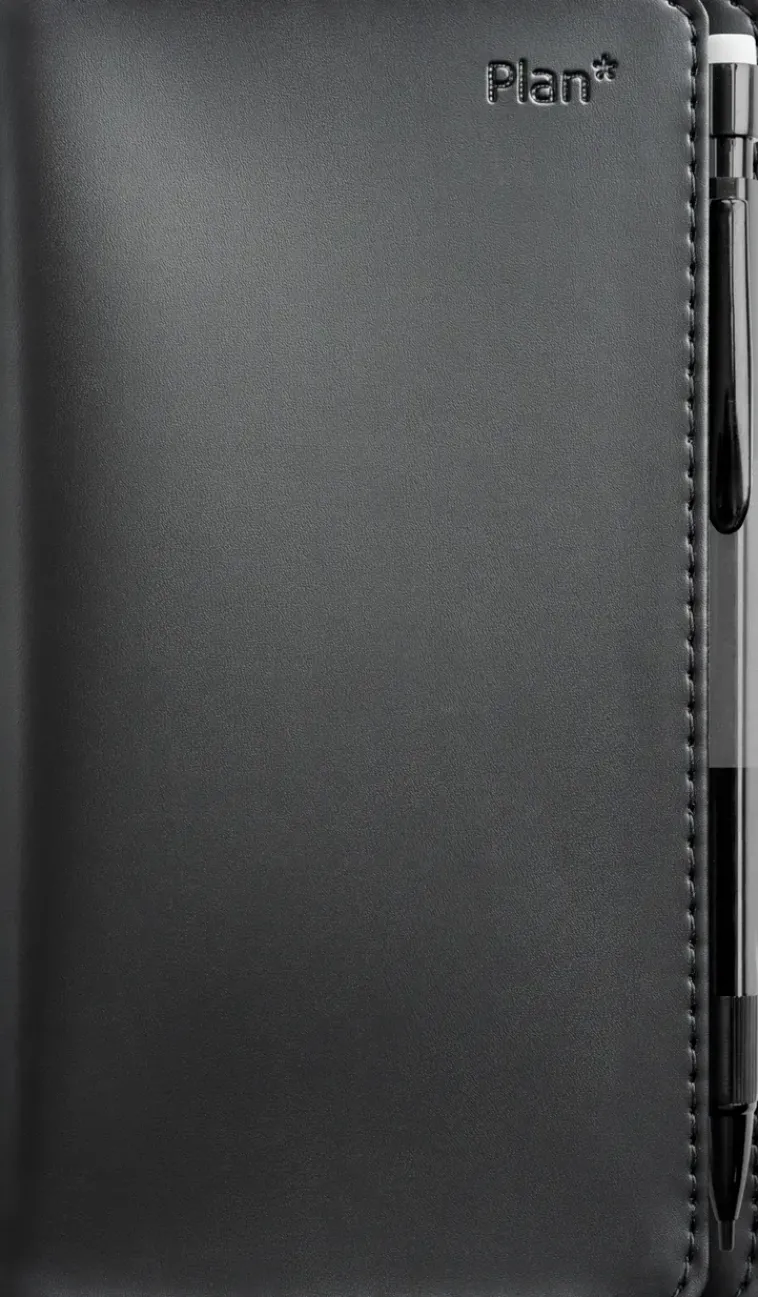 Burde Kalenterit>Kalenteri 2024 Plan Musta Keinonahka (Kaksikielinen)