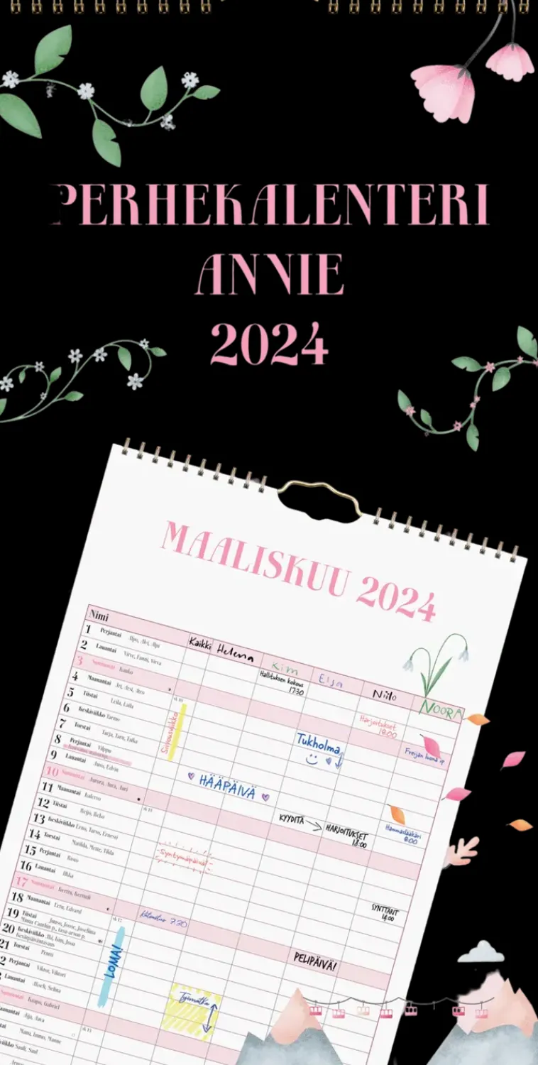 Burde Kalenterit>Perhekalenteri 2024 Perhekalenteri Annie