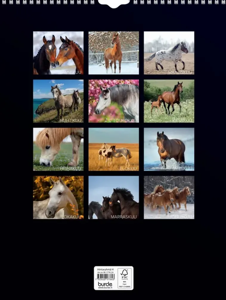 Burde Kalenterit>Seinakalenteri 2024 Hevoset