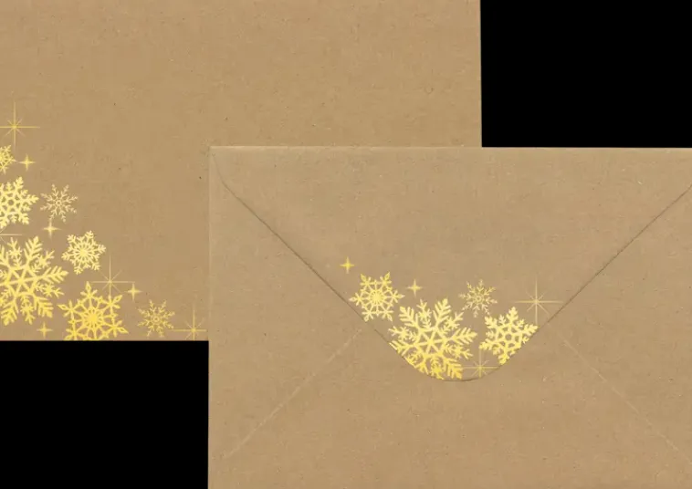 J.K. Primeco Askartelutarvikkeet>C6/10 Foliokirjekuori Lumihiutale Kulta, Uusio