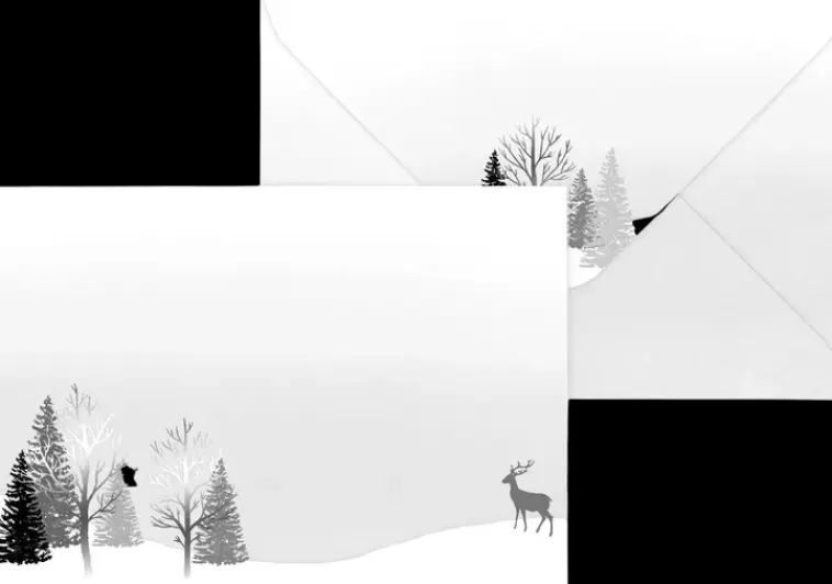 J.K. Primeco Askartelutarvikkeet>C6/10 Kirjekuori Maisema Hopeafolio