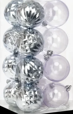 Carrefour Sesonkijuhlatarvikkeet>Joulupallo 6 Cm 16 Kpl, Vaaleansininen