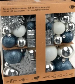 Carrefour Sesonkijuhlatarvikkeet>Joulupallo 100 Kpl, Sininen
