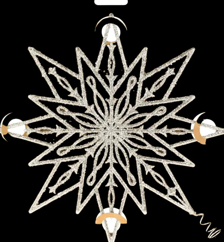 Weiste Sesonkijuhlatarvikkeet>25Cm Filigraani Latvatahtihopea Bioglitteri
