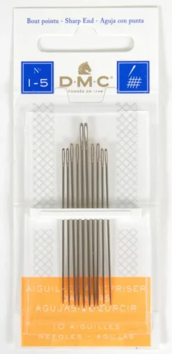 DMC Käsityötarvikkeet>Teravakarkinen, Ohut Neula Parsimiseen 1-5