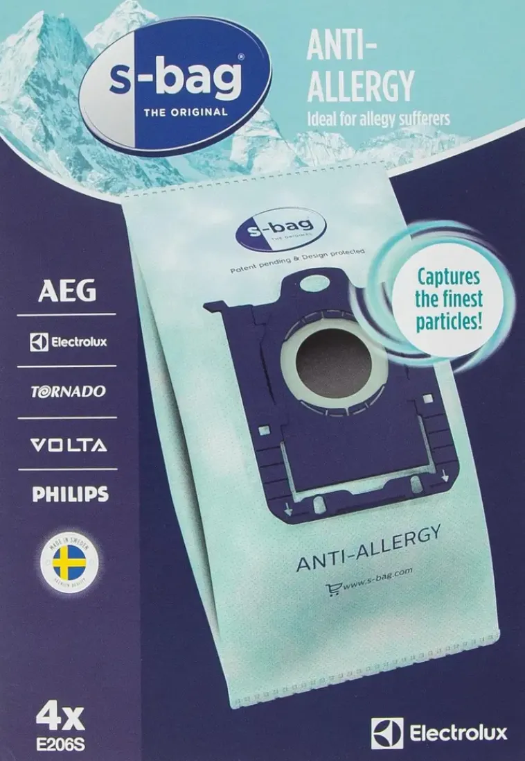 Electrolux Imurit Ja Tarvikkeet<Polypussi S-Bag Anti-Allergy E206S 4 Kpl