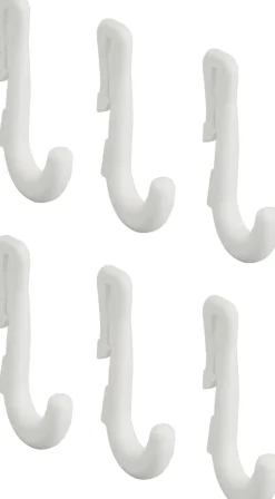 Elfa Säilytyskalusteet<Utility Kapea Koukku 474910 6 Kpl Valkoinen