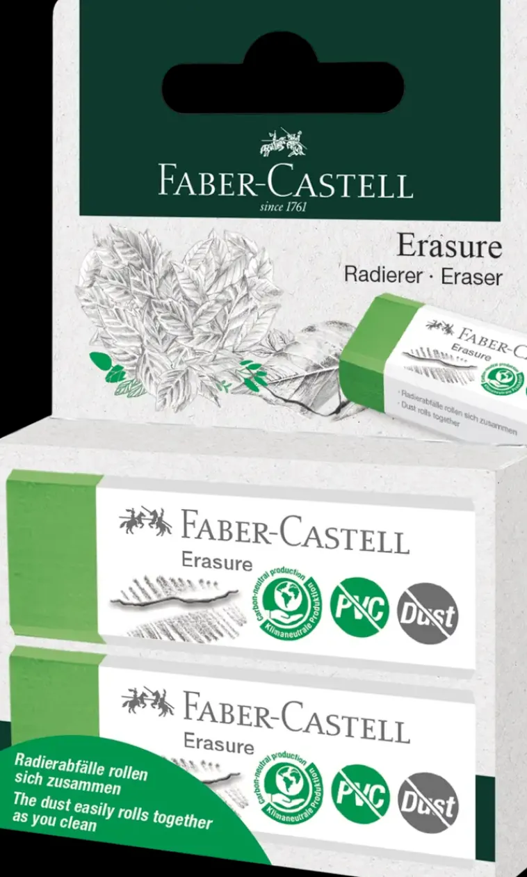 Faber-Castell Toimistotarvikkeet>Erasure Pyyhekumi Pvc-Vapaa & Roskaamaton 2Kpl/Pakkaus