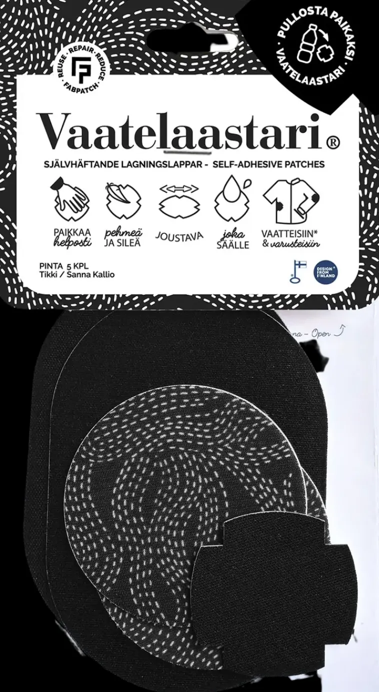FabPatch Käsityötarvikkeet>Vaatelaastari, Pinta - Helppo, Hankaamalla Kiinnittyva Tekstiilien Korjauspaikka