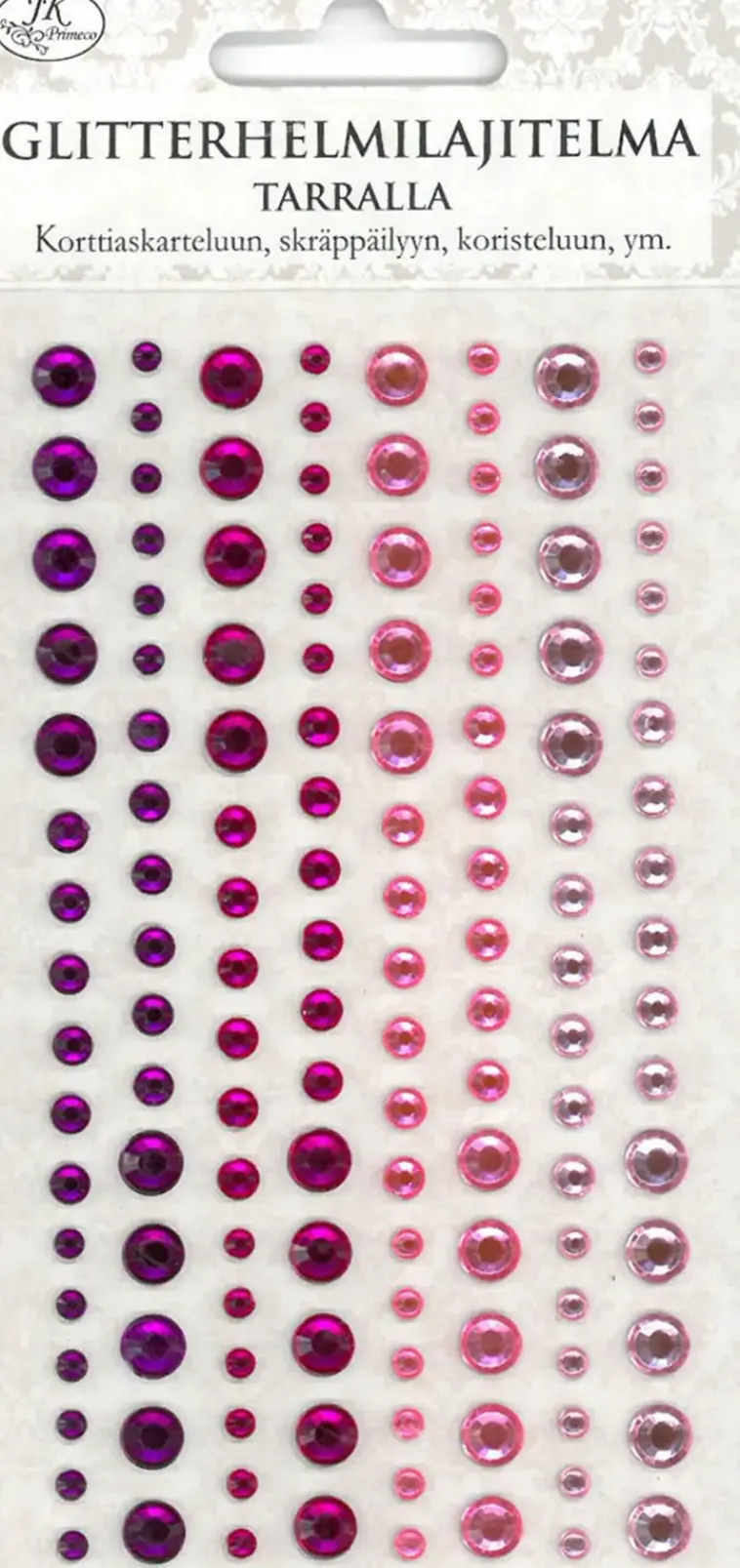 J.K. Primeco Askartelutarvikkeet<Glitterhelmitarralajitelma Pinkki/Lila