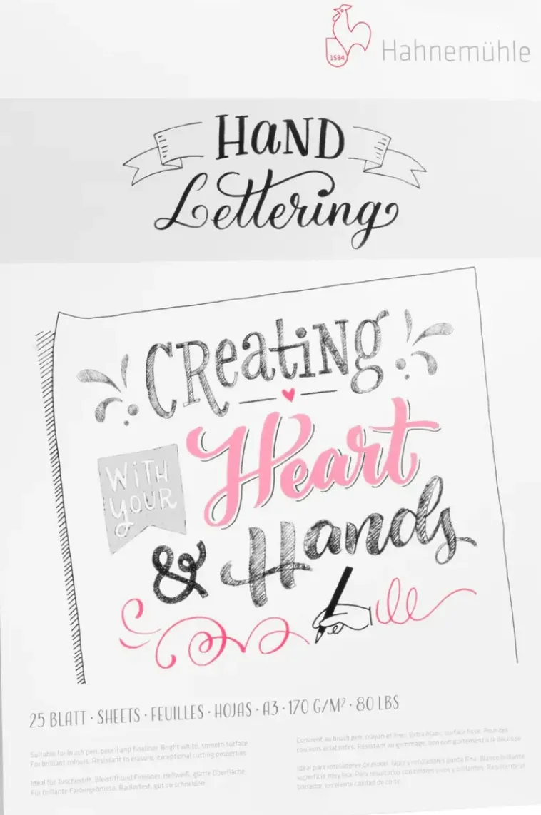 Hahnemühle Askartelutarvikkeet>Hahnemuhle Hand Lettering Lehtio A4