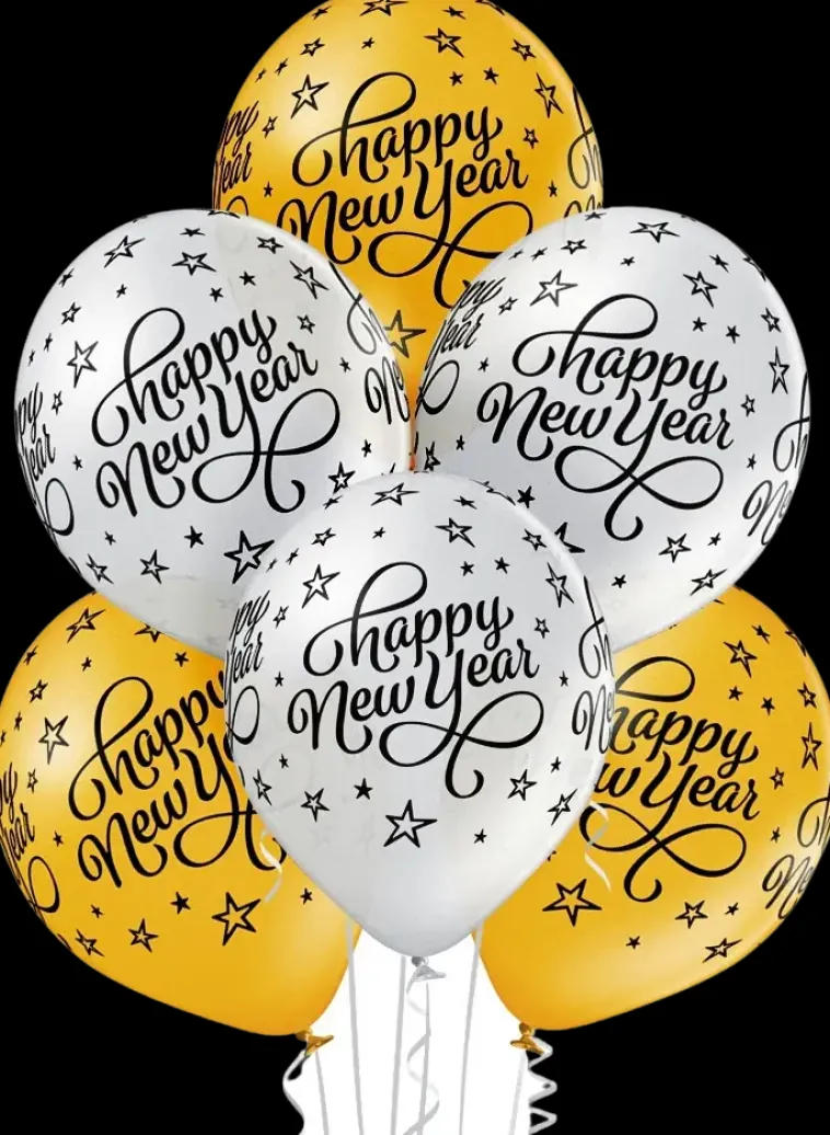 Ei merkkiä Sesonkijuhlatarvikkeet>Happy New Year Ilmapallo, 6 Kpl