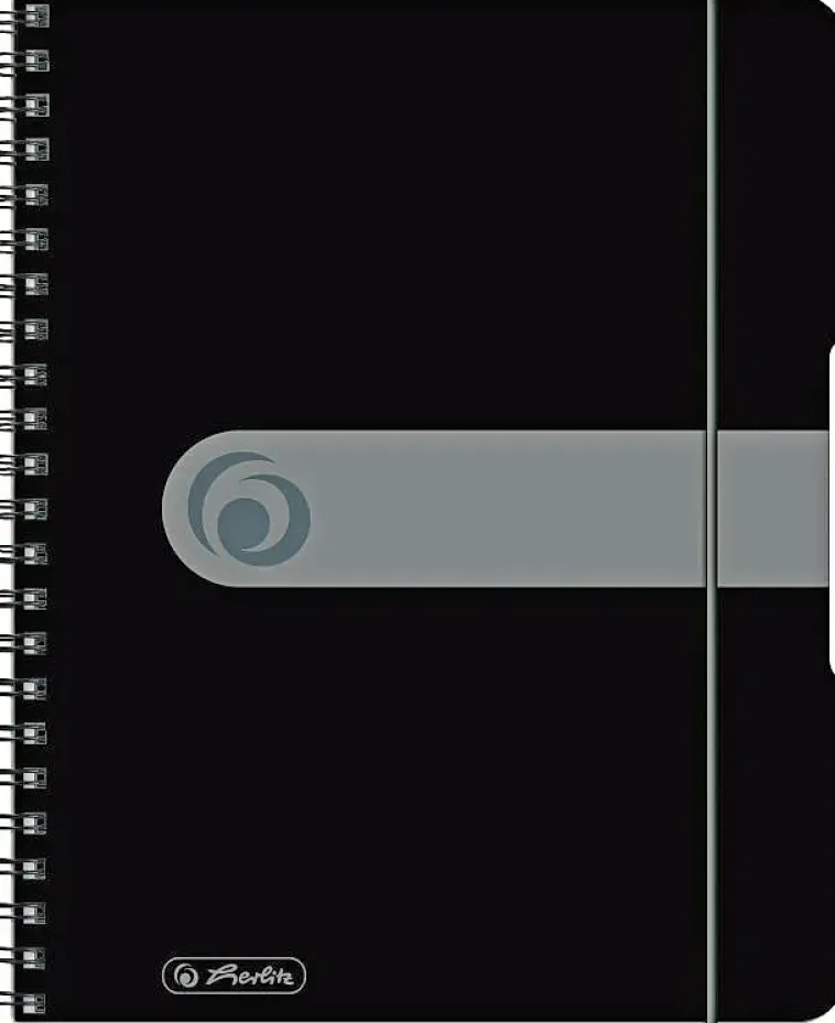 Herlitz Paperitarvikkeet>Kierrevihko A5/80 Easy Orga Musta