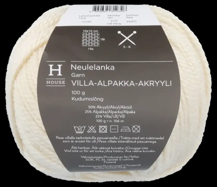 House Käsityötarvikkeet>Neulelanka Villa-Alpakka-Akryyli 112589 100 G