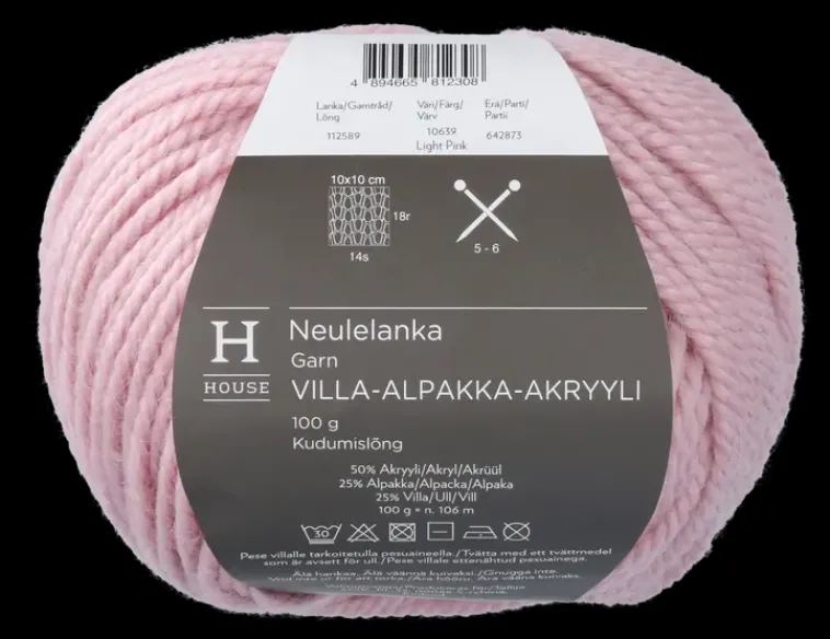 House Käsityötarvikkeet>Neulelanka Villa-Alpakka-Akryyli 112589 100 G