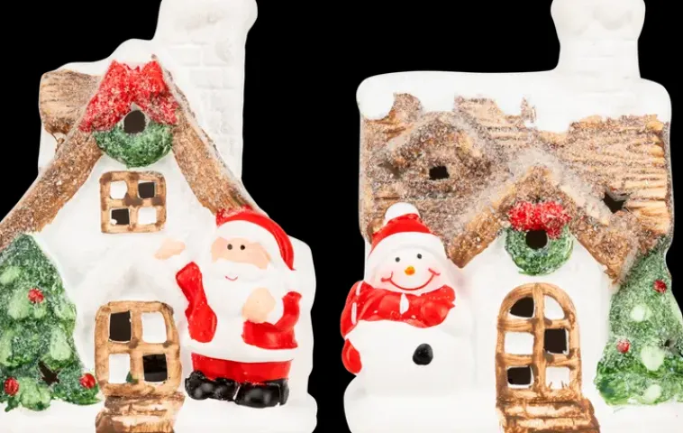 House Sesonkijuhlatarvikkeet>Poytakoriste Led-Valoilla Joulutalo