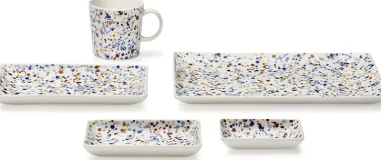 Iittala Astiat>Oiva Toikka Collection Lautanen A7 7X10Cm Helle Sininen-Ruskea