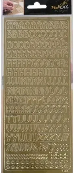 J.K. Primeco Askartelutarvikkeet<Aariviivatarrat Kirjaimet Kulta