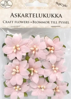 J.K. Primeco Askartelutarvikkeet<Askartelukukka Vaaleanpunainen 9Kpl