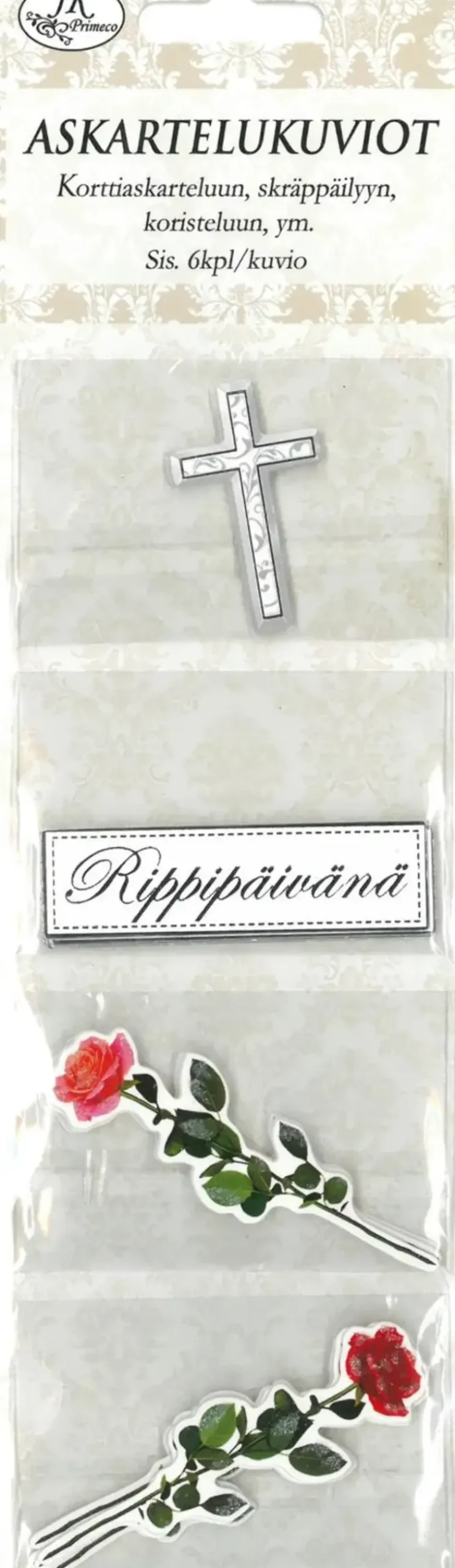 J.K. Primeco Askartelutarvikkeet<Askartelukuvio Rippijuhla 6Kpl/Kuvio