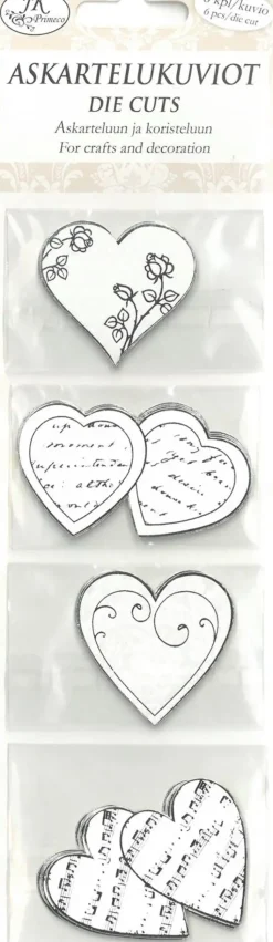 J.K. Primeco Askartelutarvikkeet<Askartelukuviot Sydan Hopea 6Kpl/Kuvio