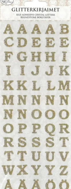 J.K. Primeco Askartelutarvikkeet>Glitterkirjaintarra Kulta