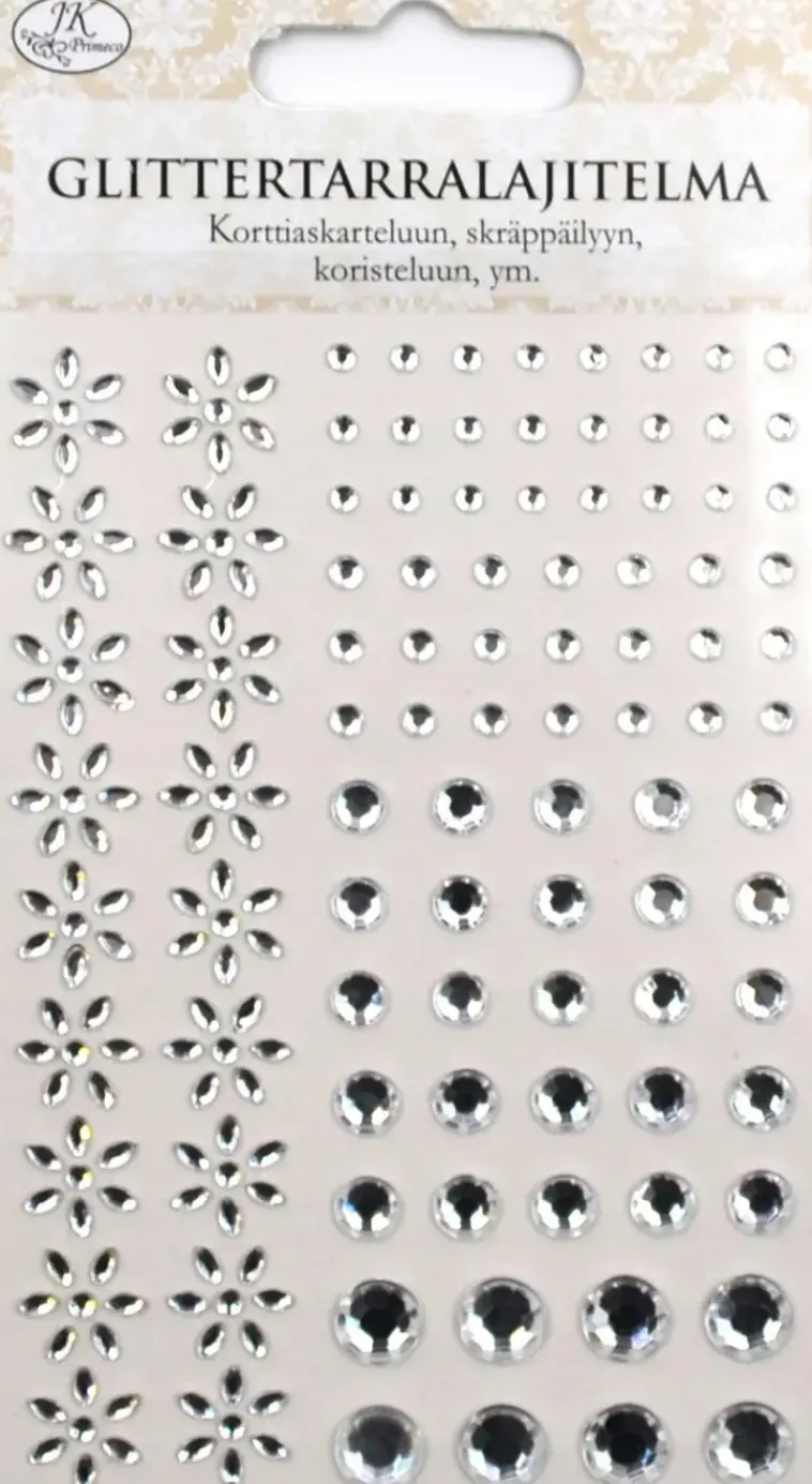 J.K. Primeco Askartelutarvikkeet>Glittertarralajitelma Kukat/Helmet