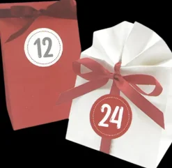 J.K. Primeco Askartelutarvikkeet<Joulukalenteritarra Numerot Punaharmaa 4 Ark