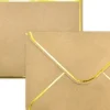 J.K. Primeco Askartelutarvikkeet<Kirjekuori C6 Kultafolio Uusioruskea 10Kpl