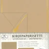 J.K. Primeco Askartelutarvikkeet<Kirjepaperisetti Natur Kultafolio 10Kpl+10Kpl