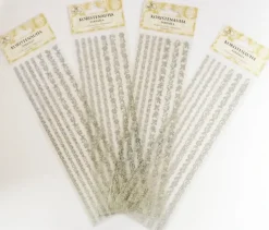 J.K. Primeco Askartelutarvikkeet>Koristenauha Tarralla Hopea