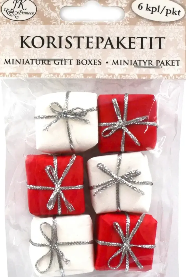 J.K. Primeco Askartelutarvikkeet<Koristepaketit Punavalkoinen 6 Kpl