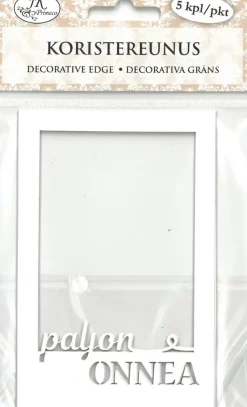 J.K. Primeco Askartelutarvikkeet<Koristereunus Paljon Onnea Valkoinen 5Kpl