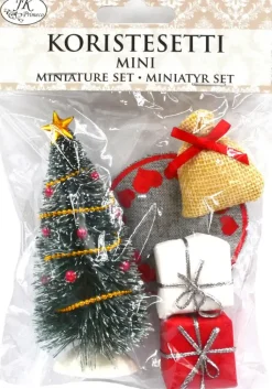 J.K. Primeco Askartelutarvikkeet<Koristesetti Mini Kuusi Ja Lahjat 5 Kpl