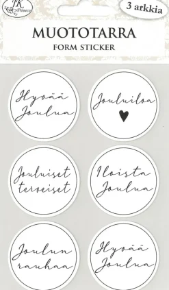 J.K. Primeco Askartelutarvikkeet<Muototarra Joulutoivotukset Moderni Musta 3 Ark