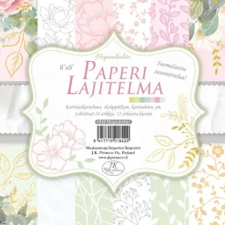 J.K. Primeco Askartelutarvikkeet<Paperilajitelma 8X8 Hopeahohto