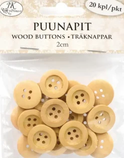J.K. Primeco Askartelutarvikkeet<Puunapit 2Cm Natur 20Kpl
