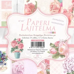 J.K. Primeco Askartelutarvikkeet<Skrappayslehtio Vintage 6"X6" 24Arkkia